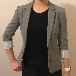 Aritzia Talula Heather Grey Short Blazer